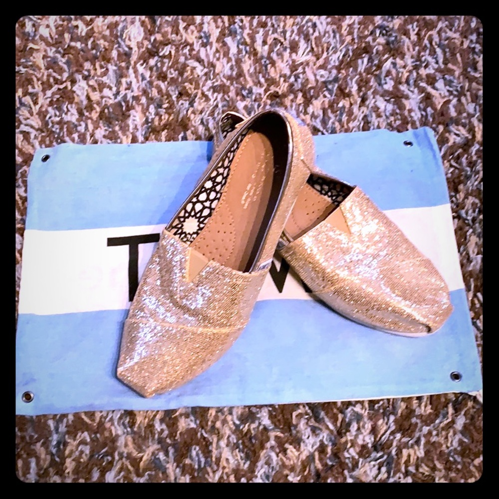 Gold glitter Toms